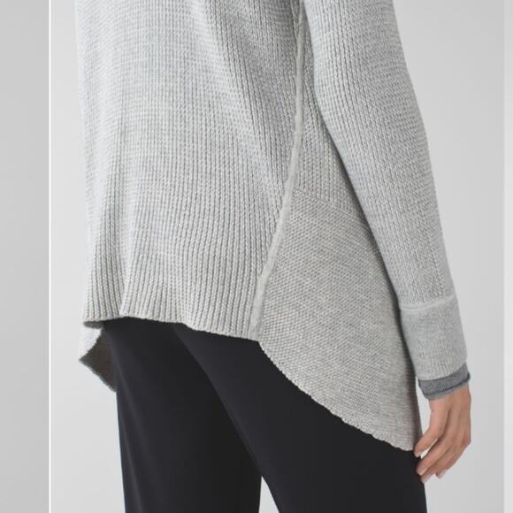 Lululemon Vestigan Cardigan Sweater Cashmere Blend Grey minimalist EUC size 6 - Picture 3 of 15
